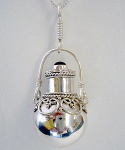 Perfume Bottle Sterling Silver Pendent (Indonesia)